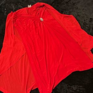 R&M Richards Red Dress with Brooch